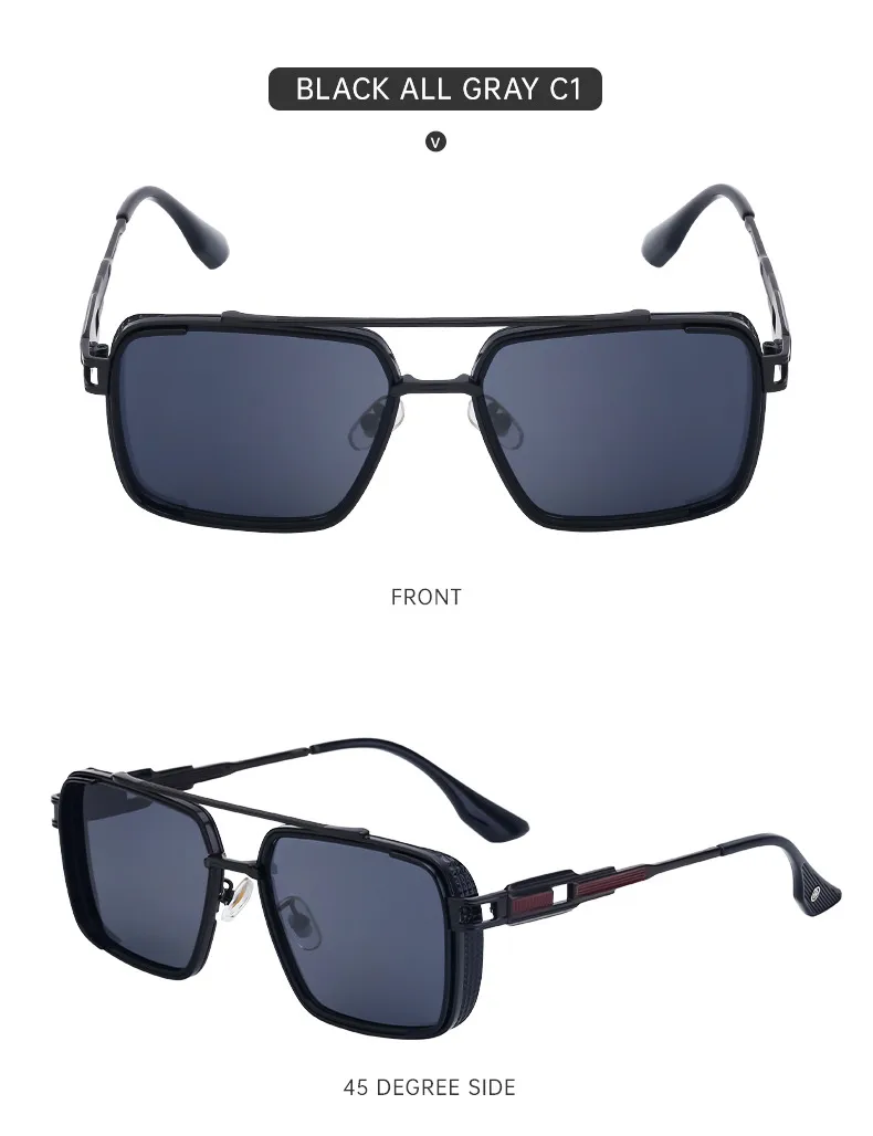 Retro Classic Style Square Pc Square Full Frame Glasses display picture 12