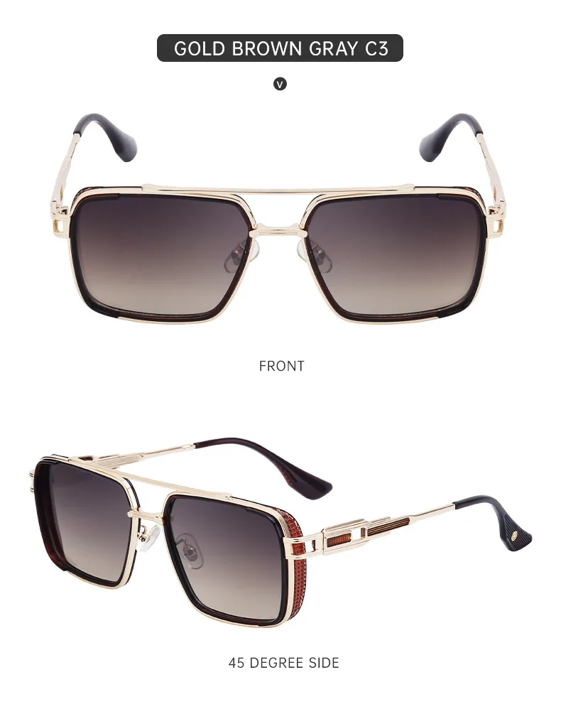 Retro Classic Style Square Pc Square Full Frame Glasses display picture 13