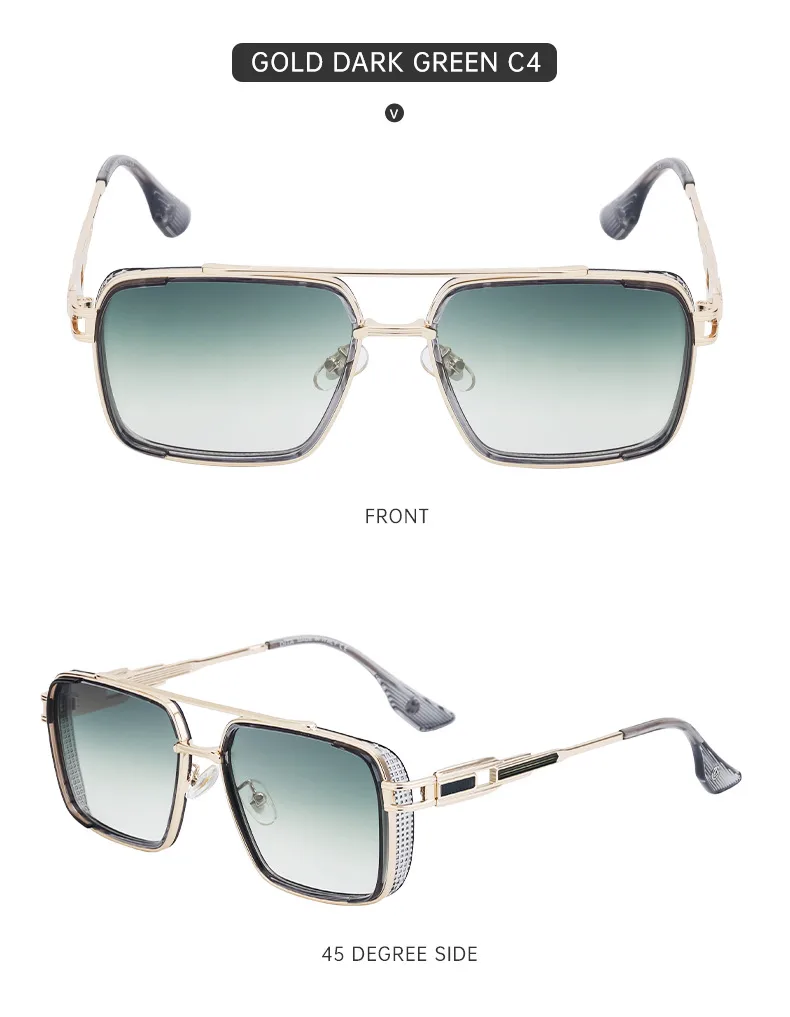 Retro Classic Style Square Pc Square Full Frame Glasses display picture 14