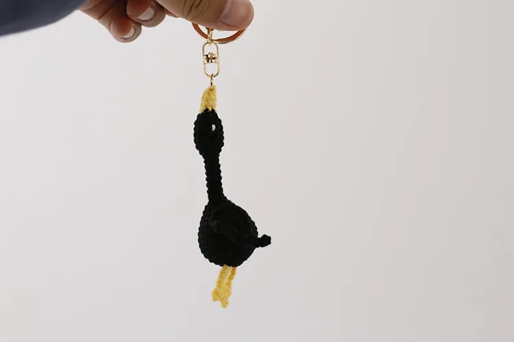 New Wool Woven Swan Pendant Lying Flat Goose Hand-crocheted Keychain Creative Hand-made Finished Product display picture 3