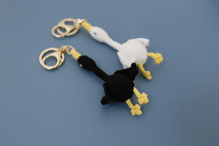 New Wool Woven Swan Pendant Lying Flat Goose Hand-crocheted Keychain Creative Hand-made Finished Product display picture 4