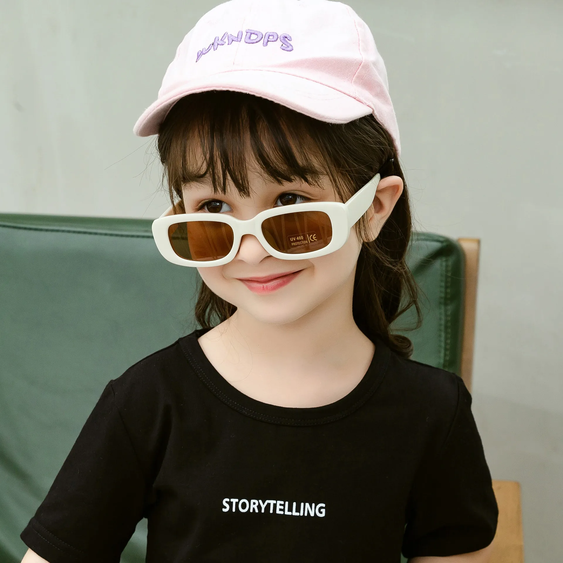 Retro Bear Matte UV400 Kids Sunglasses Unisex Children's Fashionable Sun Protection Glasses Non-Polarized Party Outing Fishing display picture 11