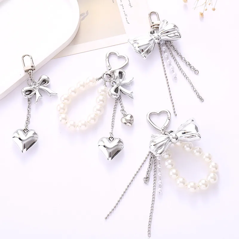 Alloy Heart Shape Bow Knot Bag Charms display picture 2