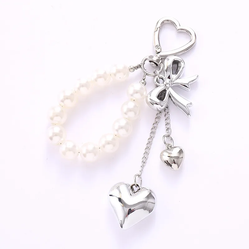 Alloy Heart Shape Bow Knot Bag Charms display picture 7