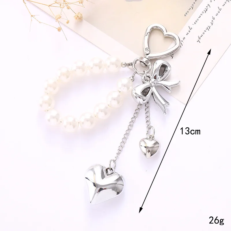 Alloy Heart Shape Bow Knot Bag Charms display picture 3