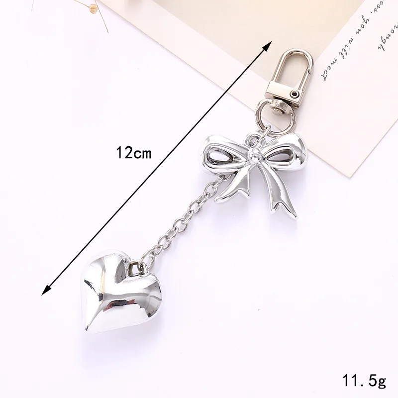 Alloy Heart Shape Bow Knot Bag Charms display picture 4