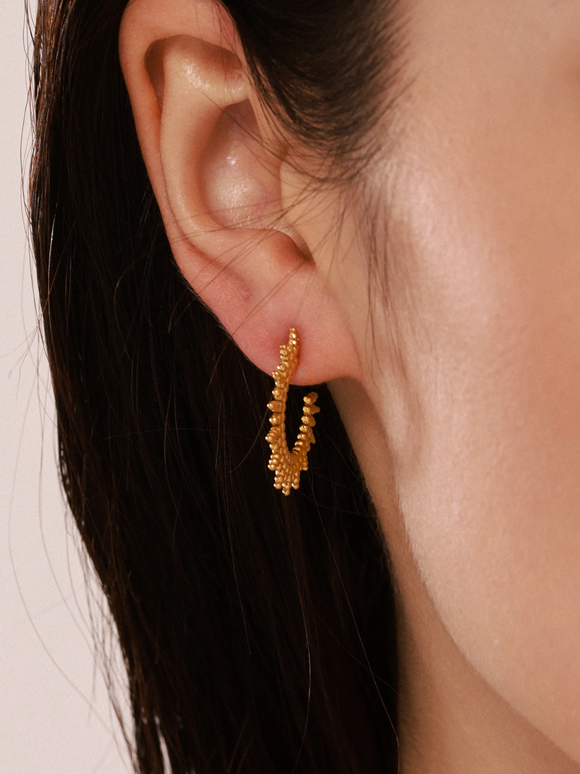 1 Pair Vacation Classic Style Sun Plating 304 Stainless Steel 18K Gold Plated Earrings display picture 5