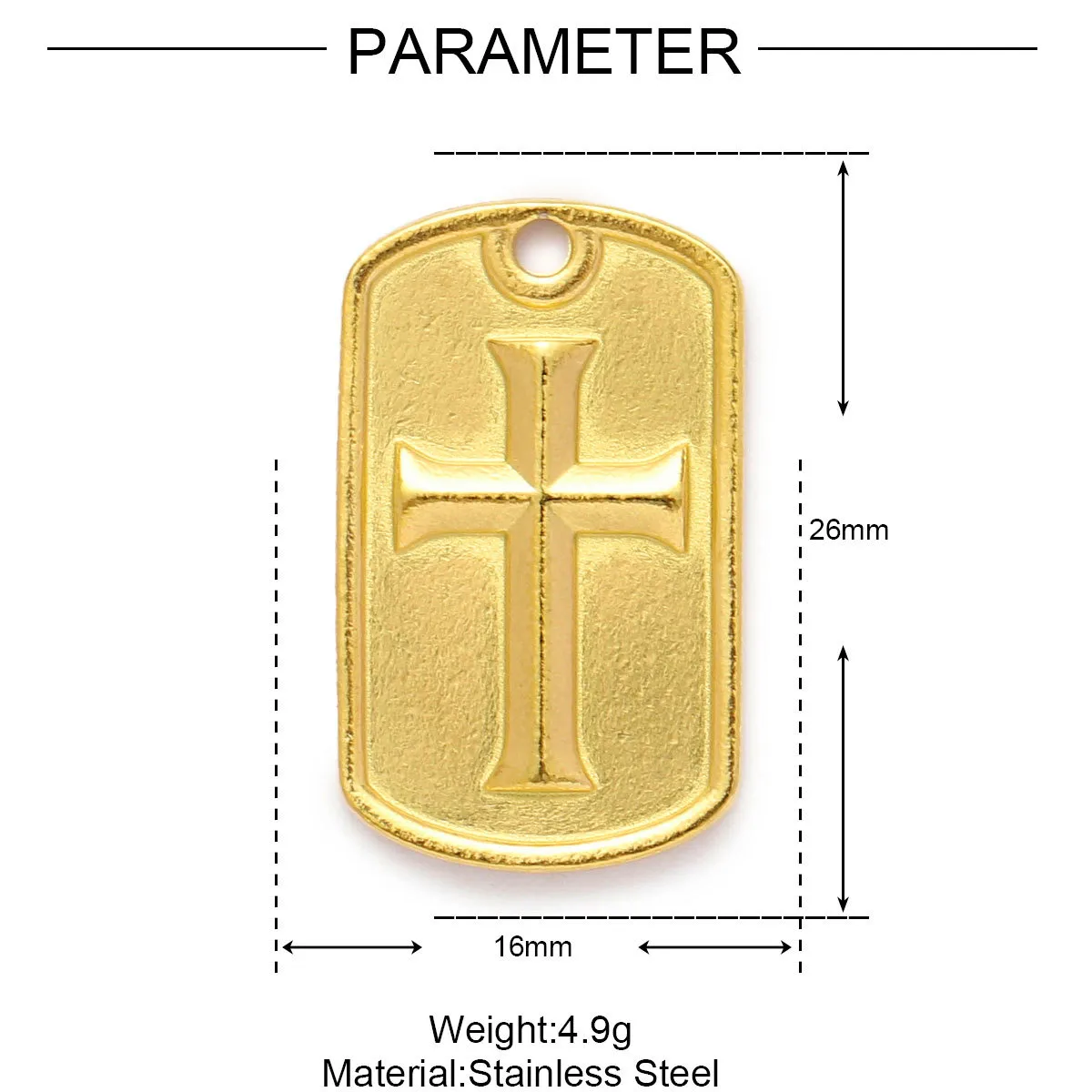 Retro Human Cross Titanium Steel Plating DIY Ornament Accessories display picture 6