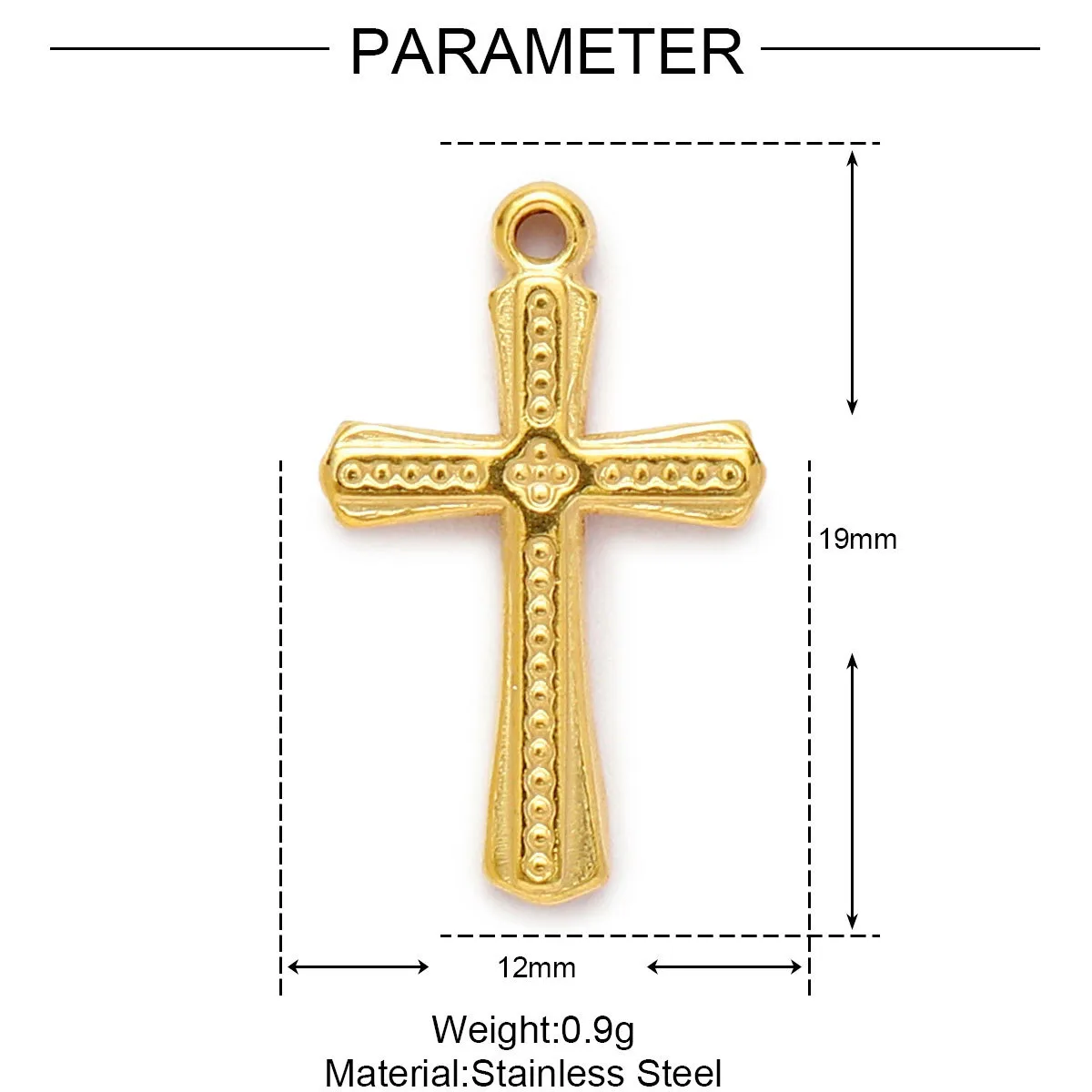 Retro Human Cross Titanium Steel Plating DIY Ornament Accessories display picture 22