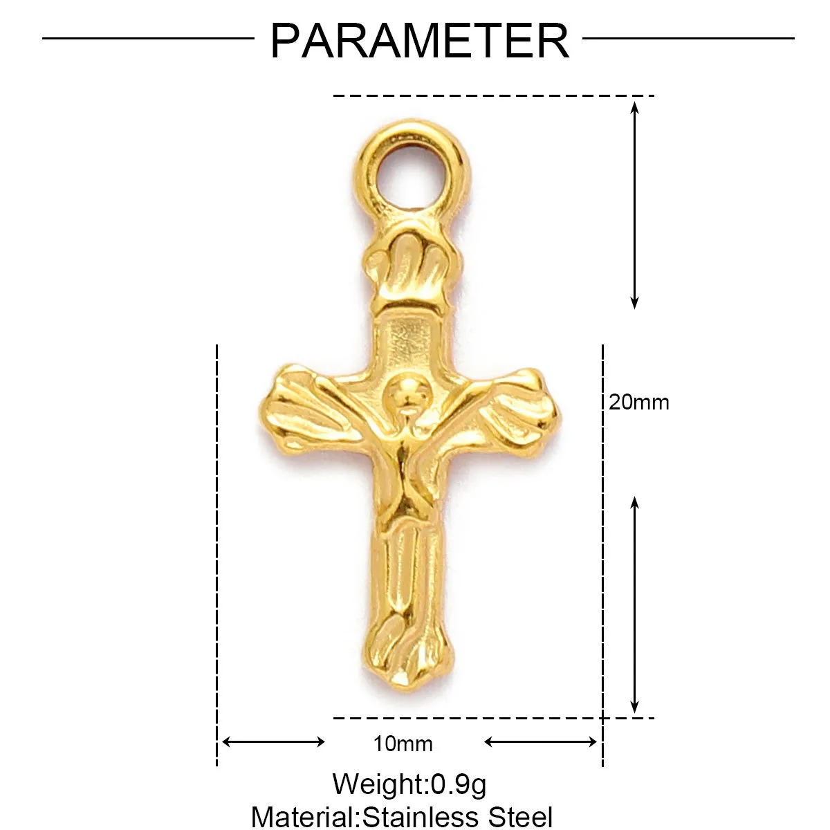 Retro Human Cross Titanium Steel Plating DIY Ornament Accessories display picture 24