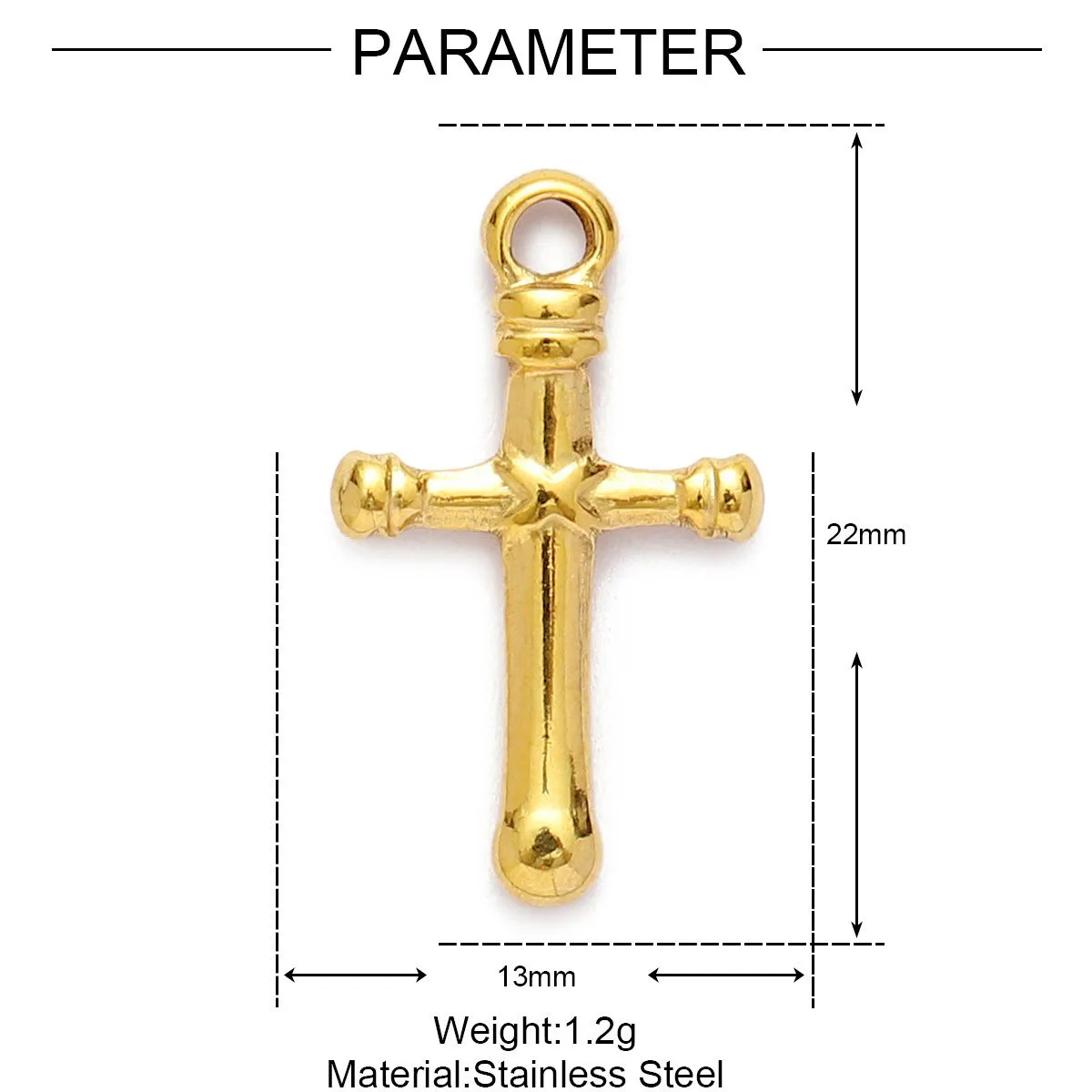 Retro Human Cross Titanium Steel Plating DIY Ornament Accessories display picture 26