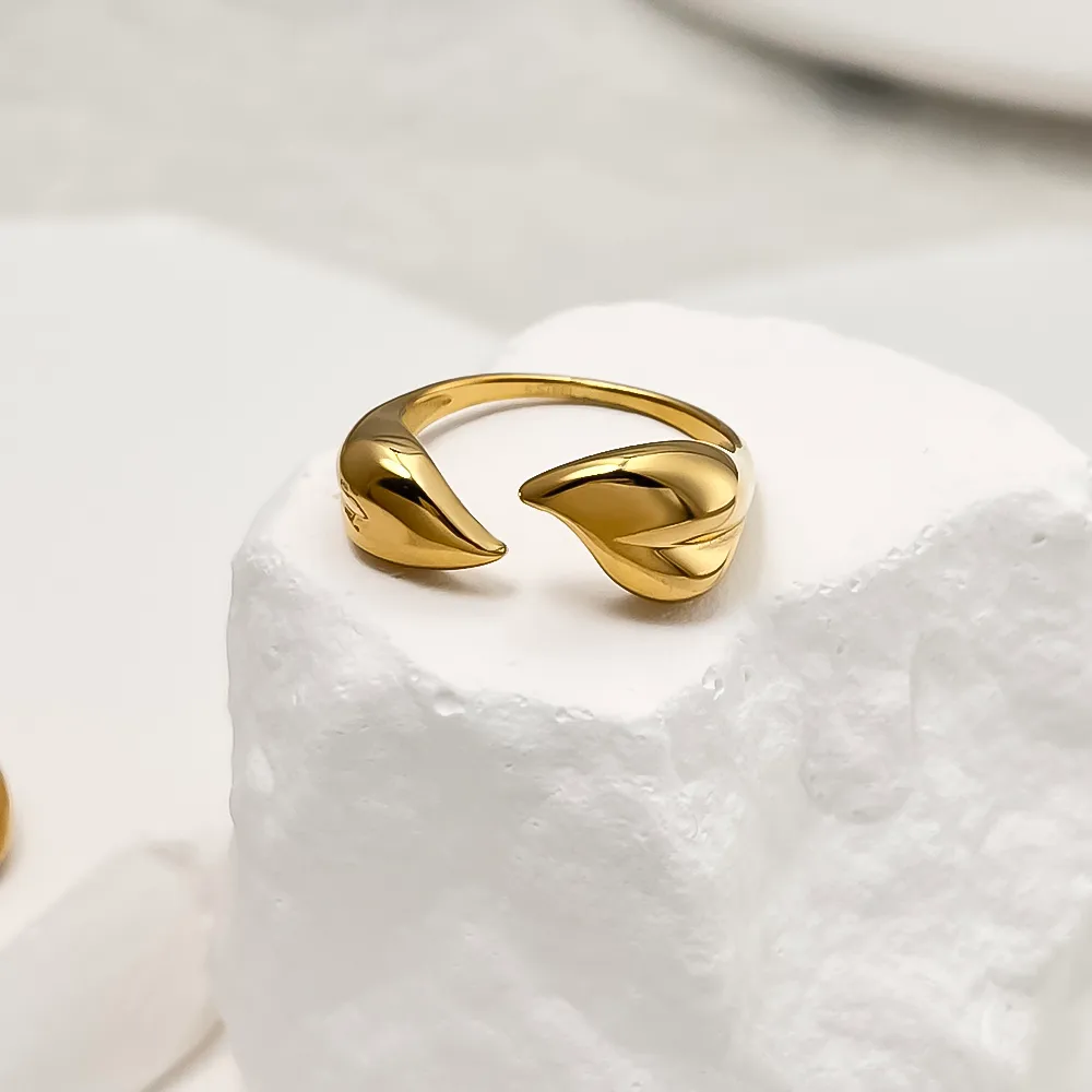 Simple Style Solid Color 304 Stainless Steel 18K Gold Plated Men's Rings display picture 4
