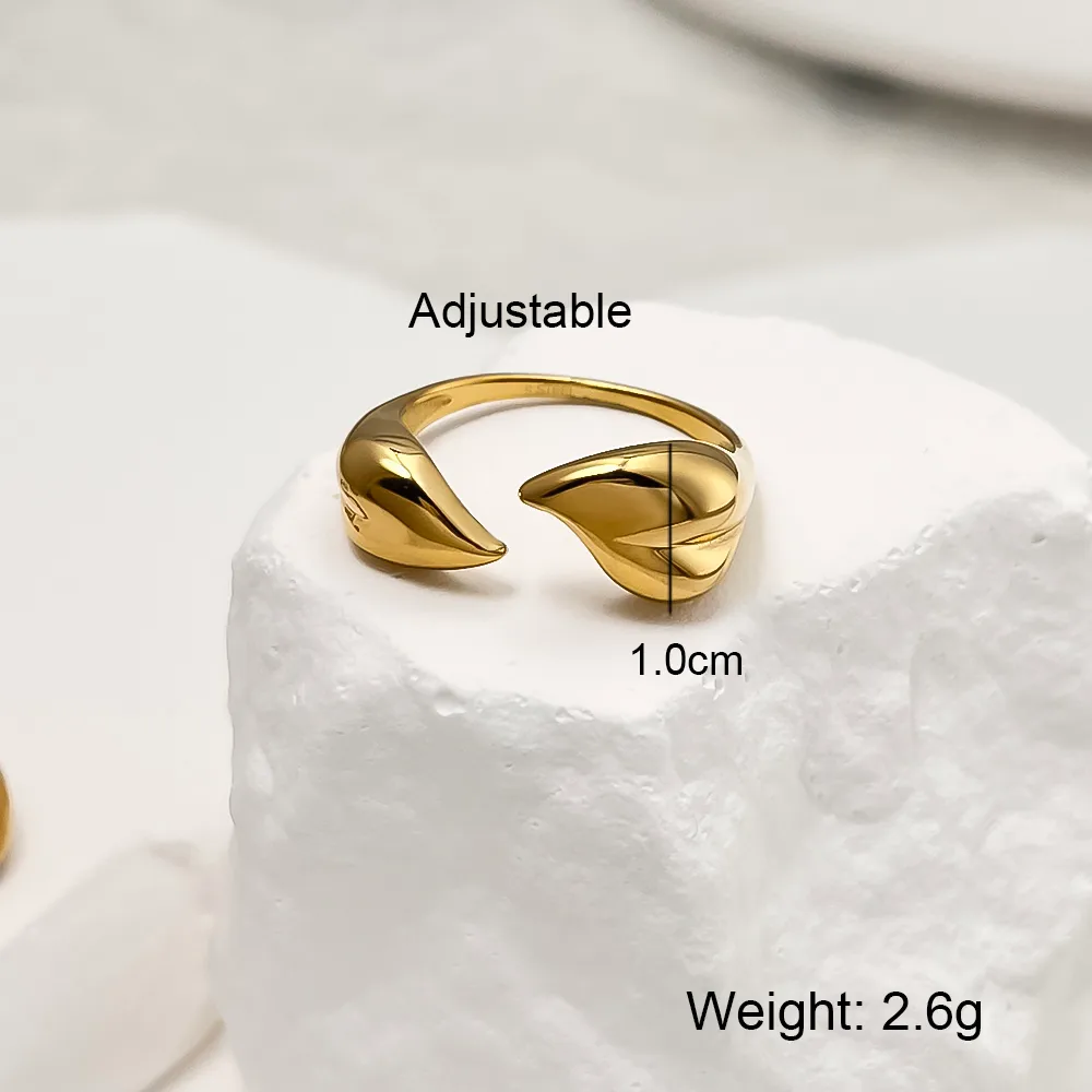 Simple Style Solid Color 304 Stainless Steel 18K Gold Plated Men's Rings display picture 9