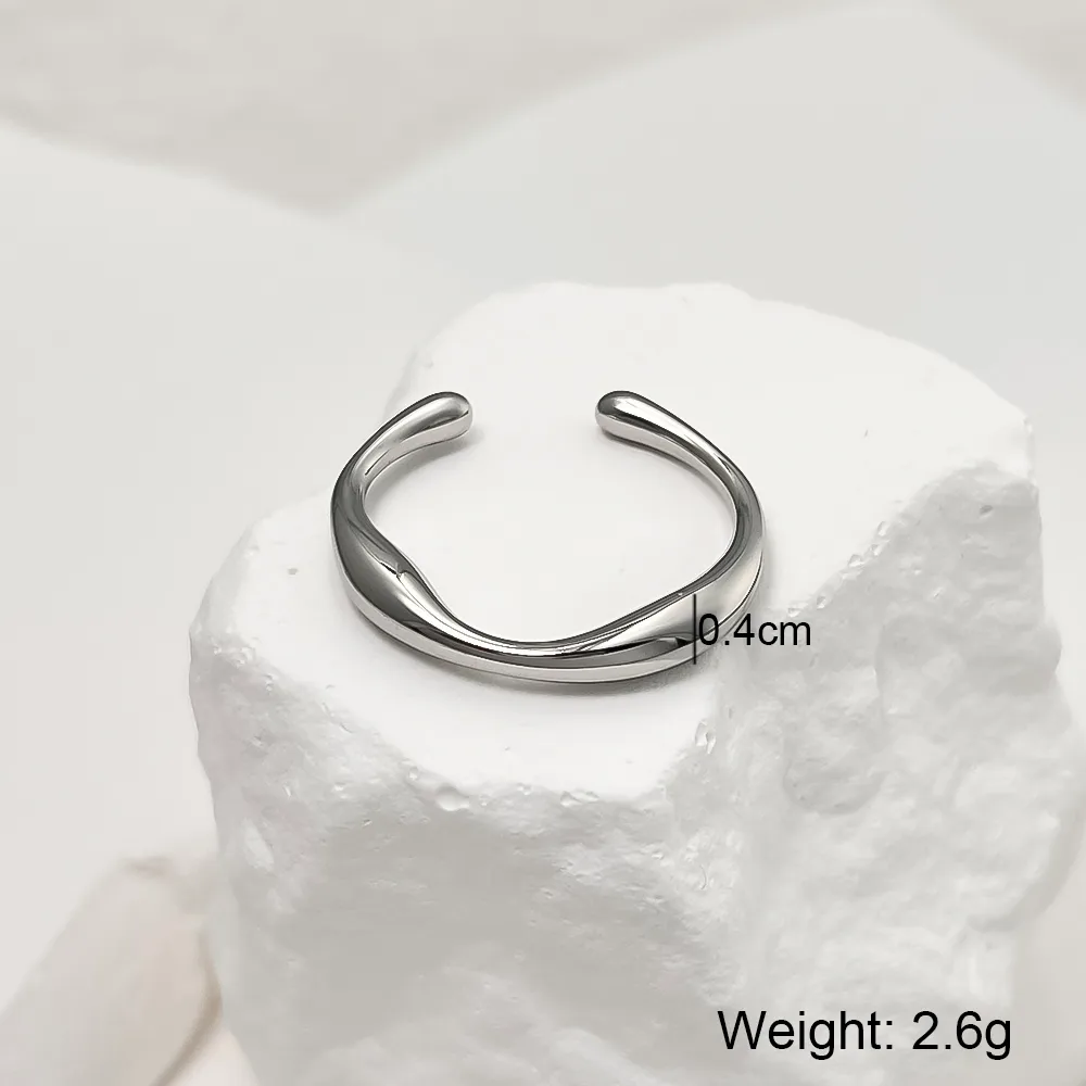 Simple Style Solid Color 304 Stainless Steel 18K Gold Plated Men's Rings display picture 10