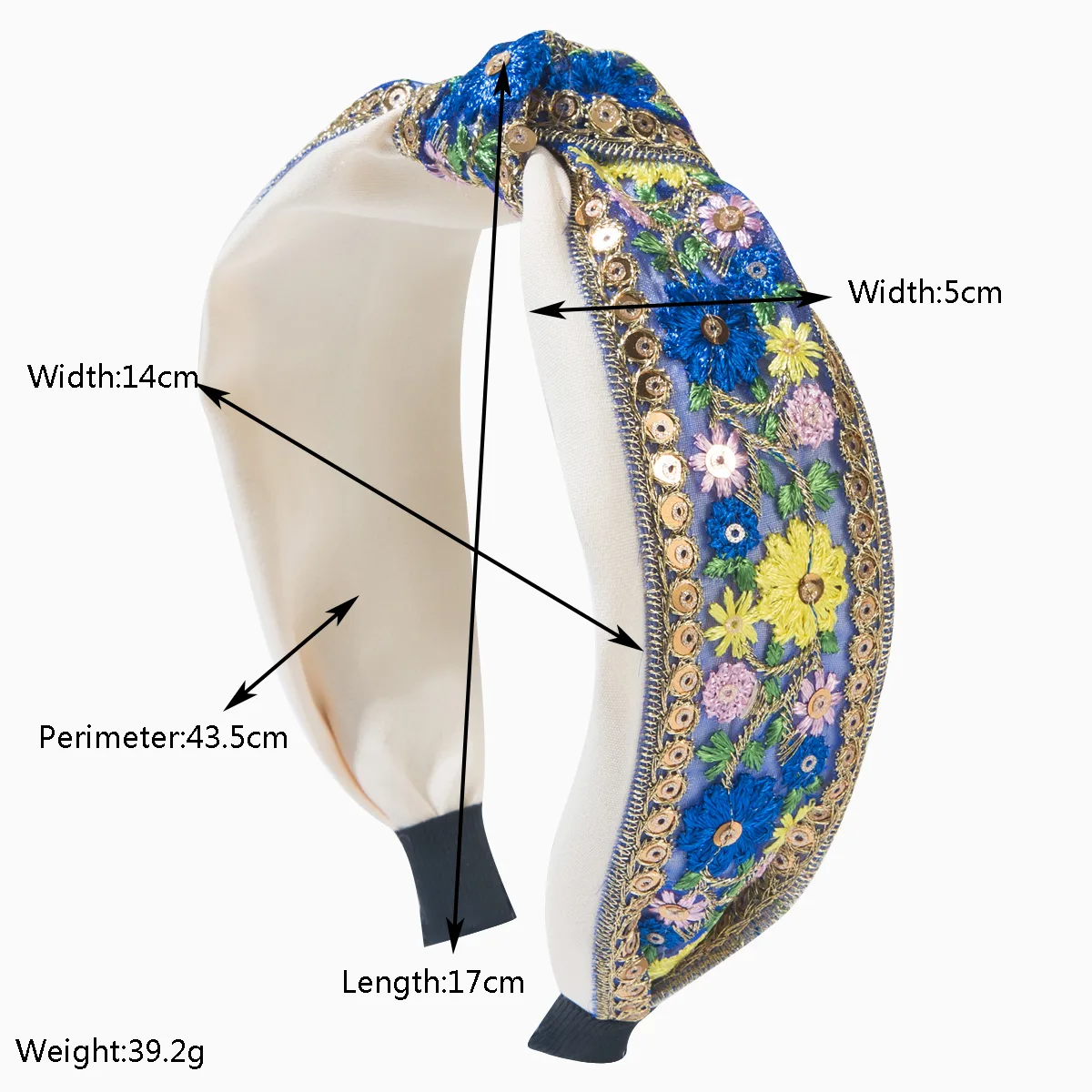 Women's Embroidery Vintage Style Flower Cloth Embroidery Hair Band display picture 1