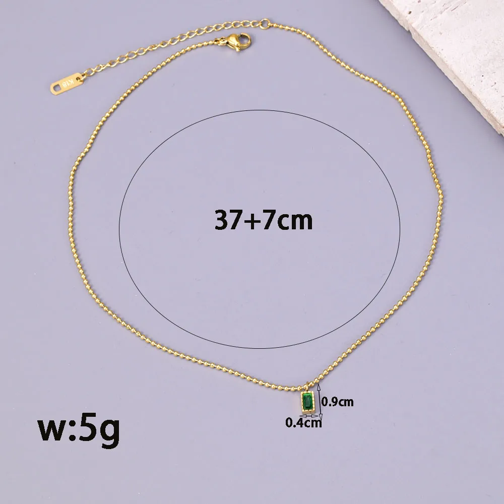 Simple Style Classic Style Solid Color 304 Stainless Steel 18K Gold Plated Women's Pendant Necklace display picture 1