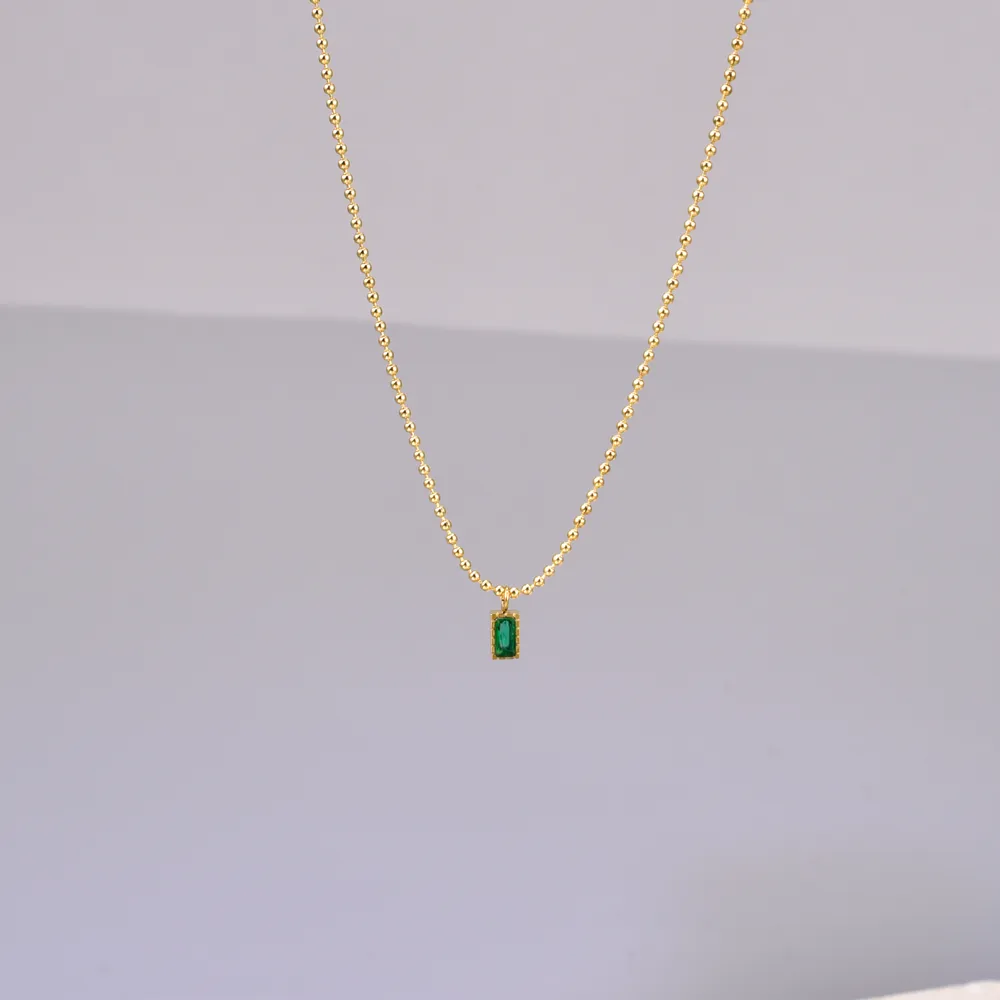 Simple Style Classic Style Solid Color 304 Stainless Steel 18K Gold Plated Women's Pendant Necklace display picture 4