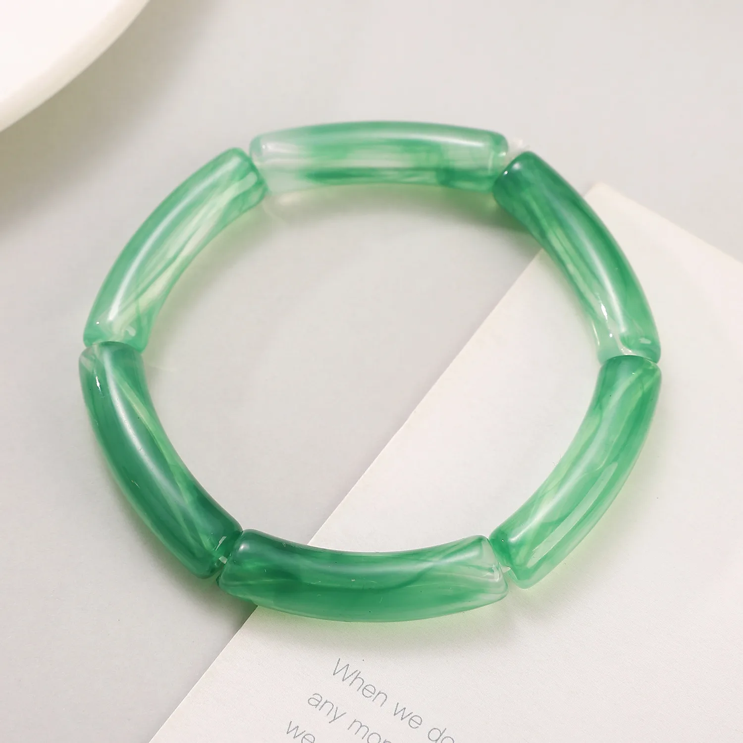 IG Style Retro Geometric Acrylic Polishing Women's Bangle display picture 7