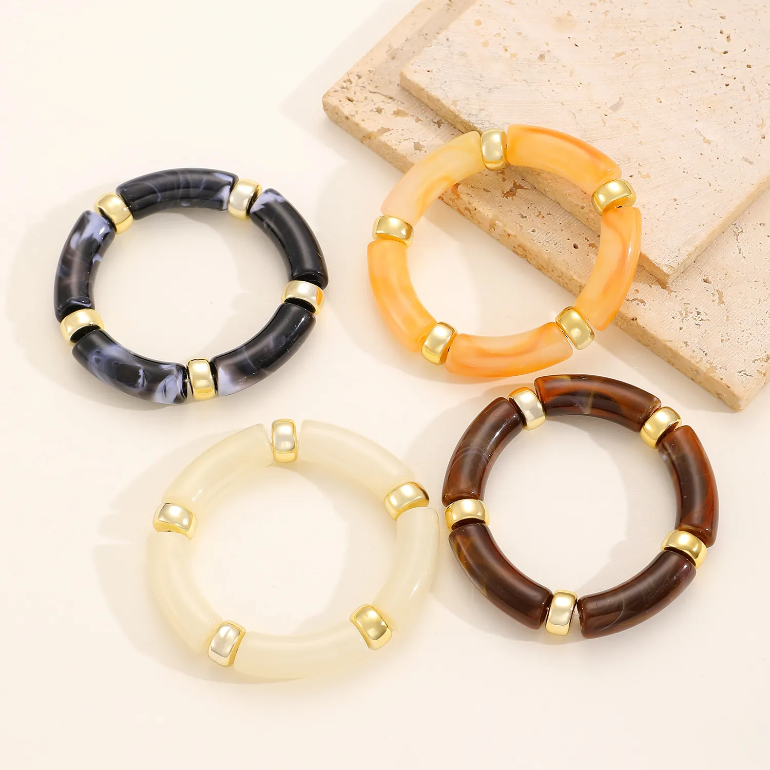 IG Style Retro Geometric Acrylic Polishing Women's Bangle display picture 13