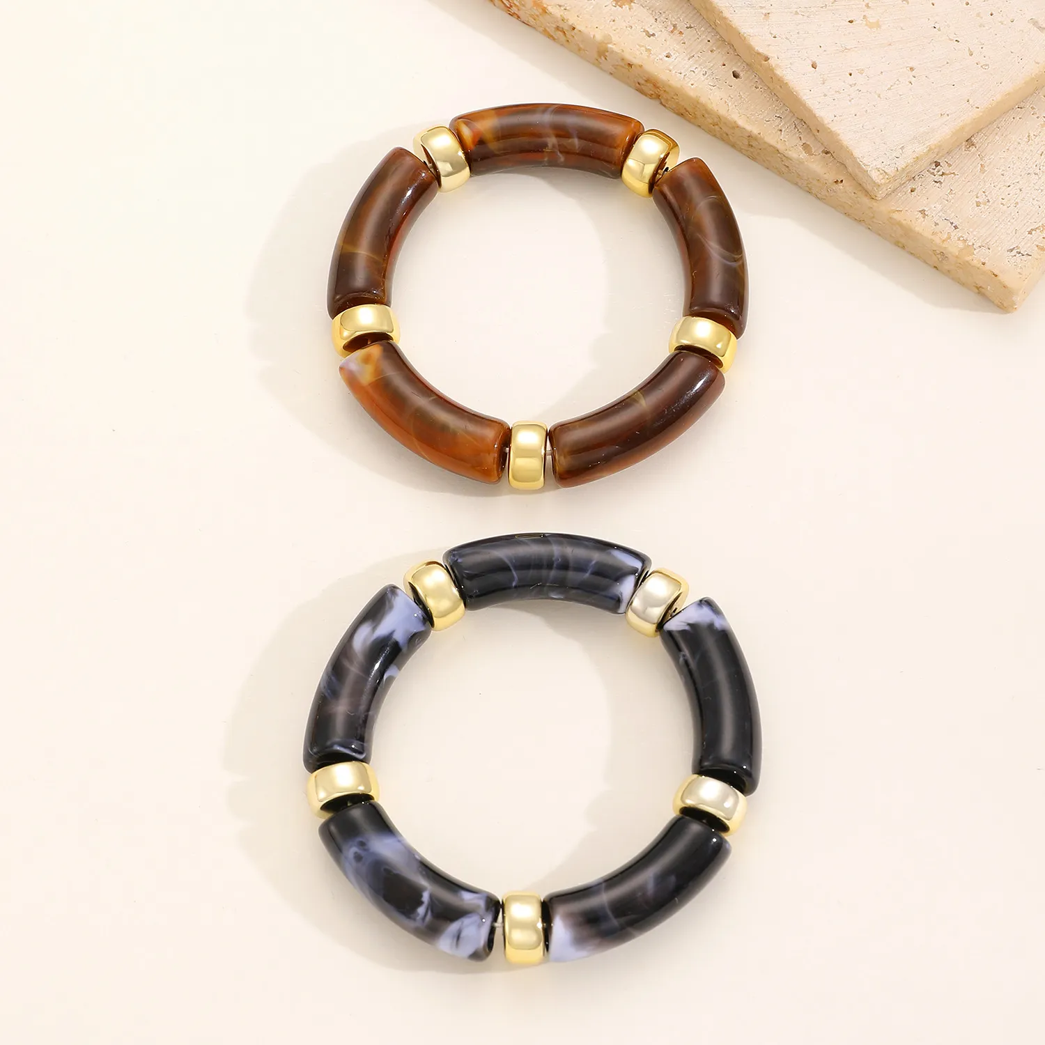 IG Style Retro Geometric Acrylic Polishing Women's Bangle display picture 14