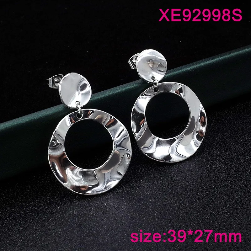 1 Pair Classic Style Round Spiral 304 Stainless Steel 18K Gold Plated Drop Earrings display picture 3