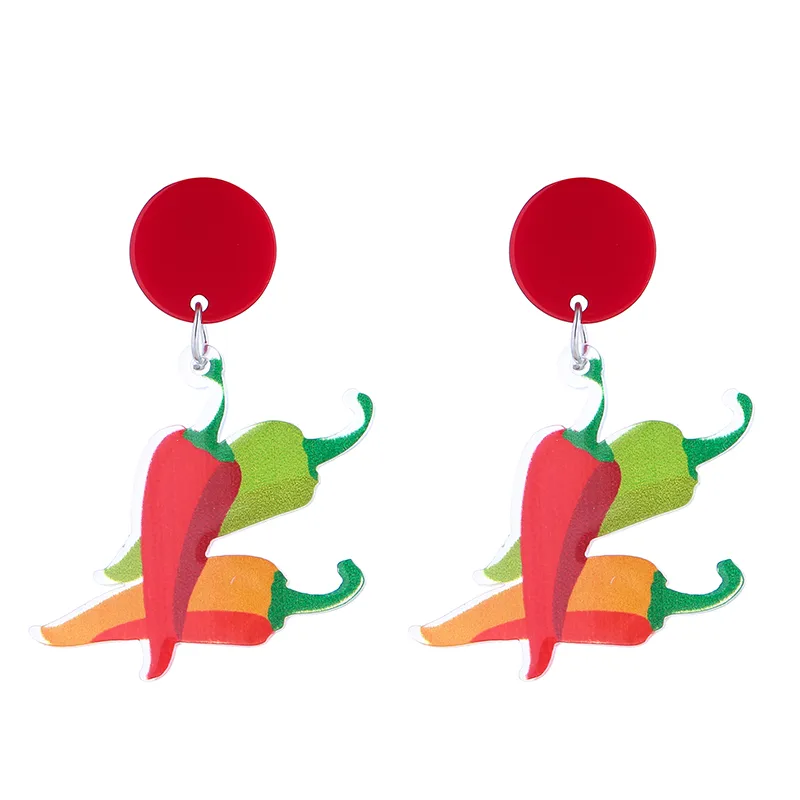 1 Pair Cute Funny Plant Acrylic Drop Earrings display picture 5