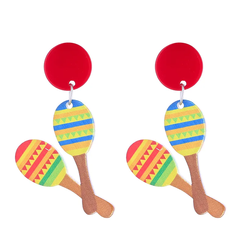 1 Pair Cute Funny Plant Acrylic Drop Earrings display picture 1