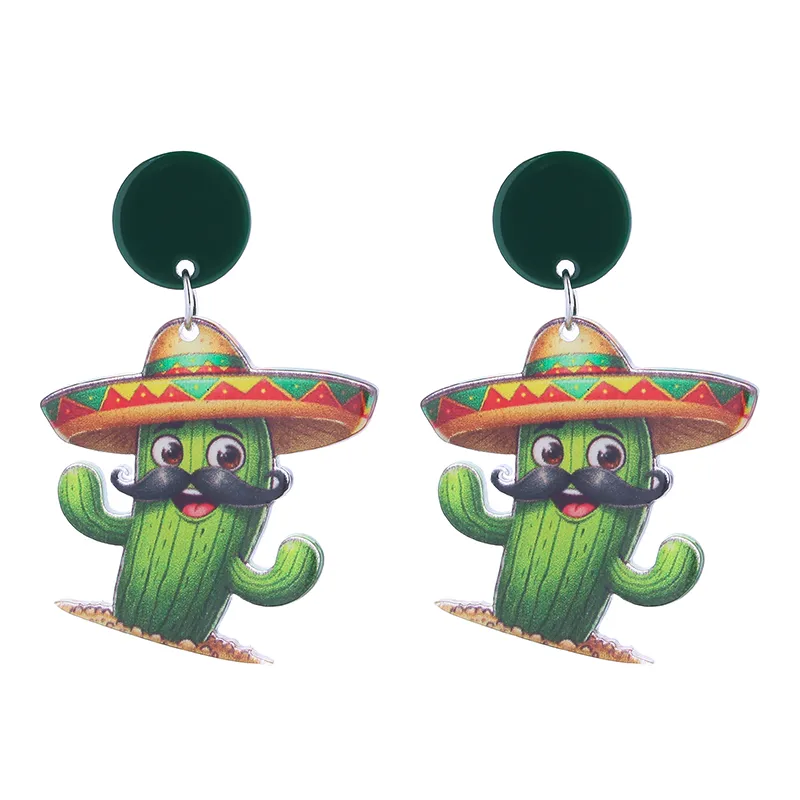 1 Pair Cute Funny Plant Acrylic Drop Earrings display picture 10
