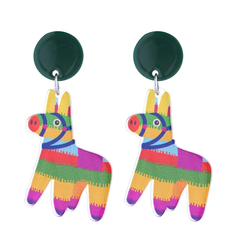 1 Pair Cute Funny Plant Acrylic Drop Earrings display picture 7