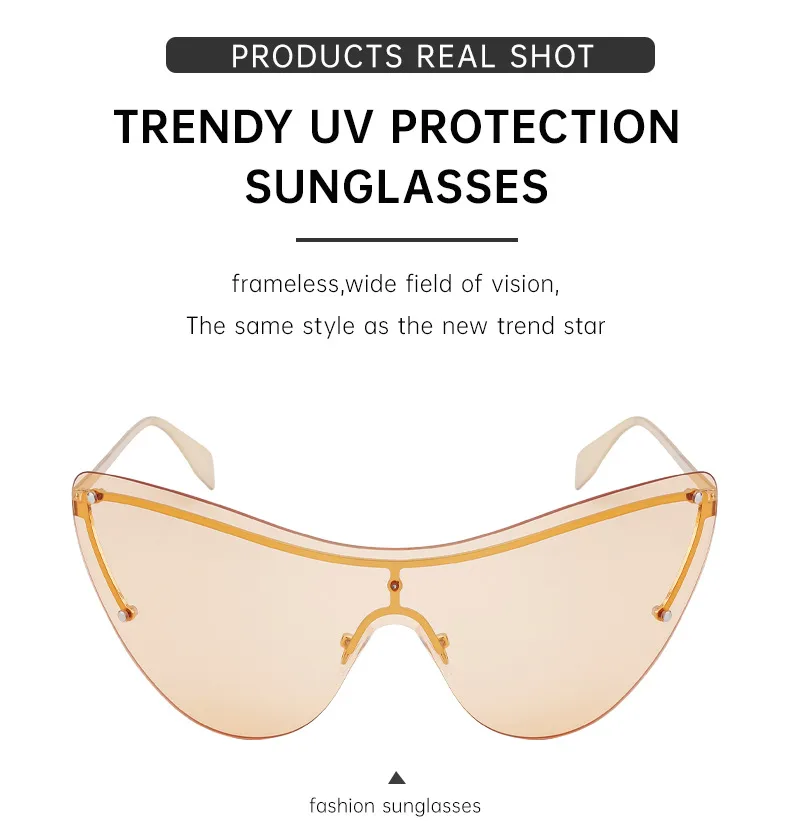 Vacation Solid Color Pc Square Frameless Glasses display picture 1