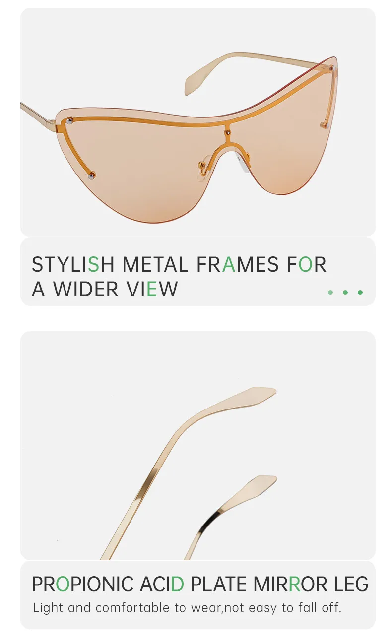 Vacation Solid Color Pc Square Frameless Glasses display picture 2