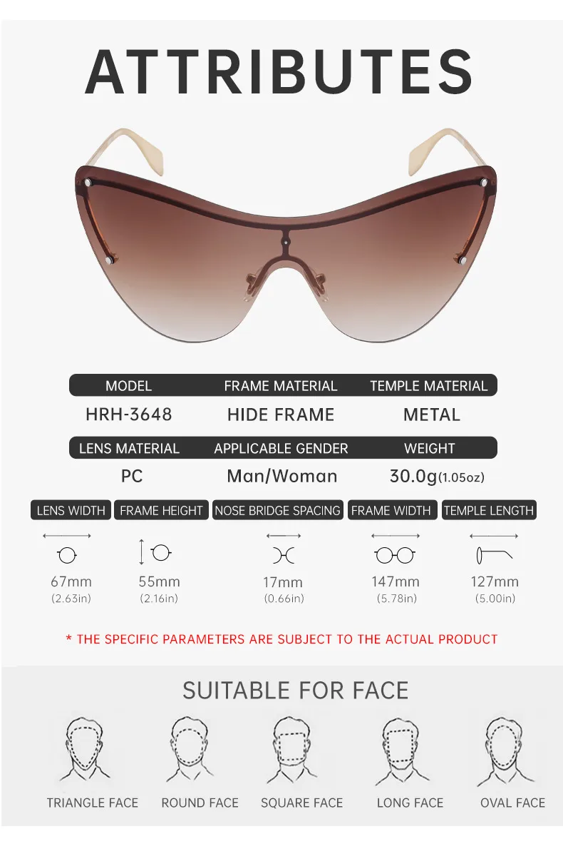 Vacation Solid Color Pc Square Frameless Glasses display picture 5