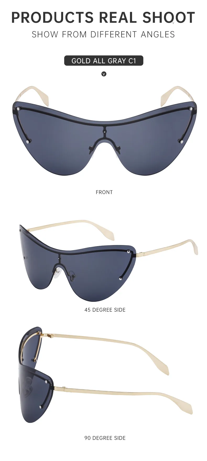 Vacation Solid Color Pc Square Frameless Glasses display picture 6