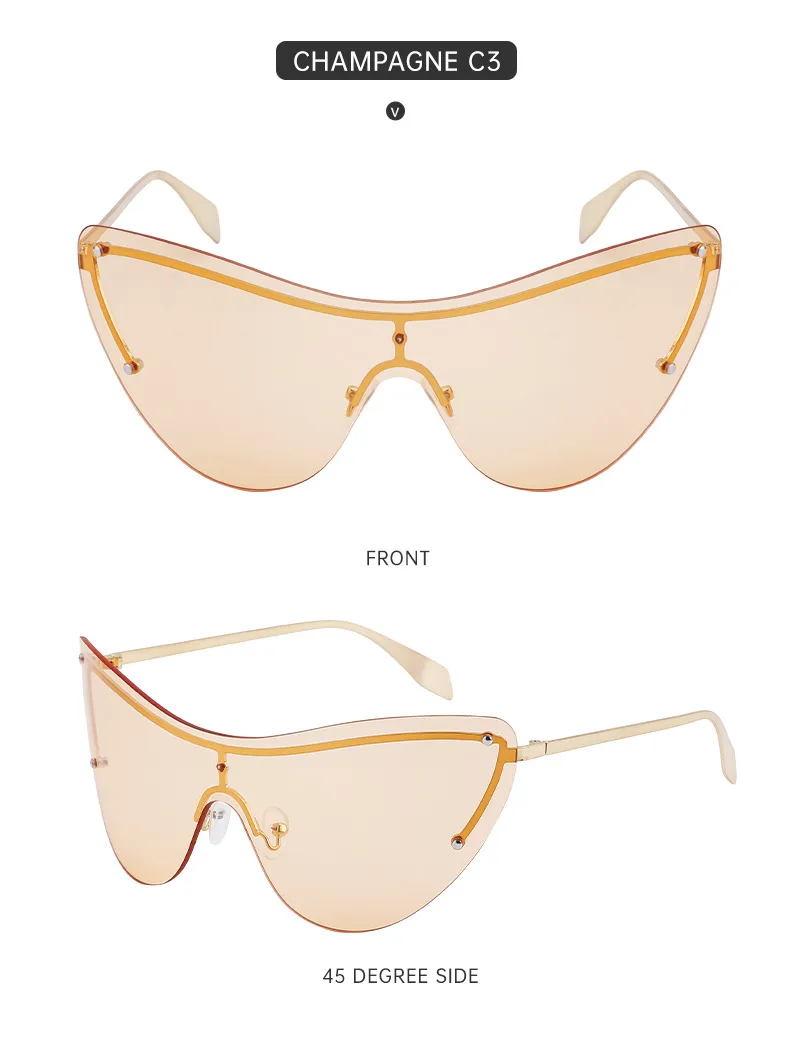 Vacation Solid Color Pc Square Frameless Glasses display picture 8