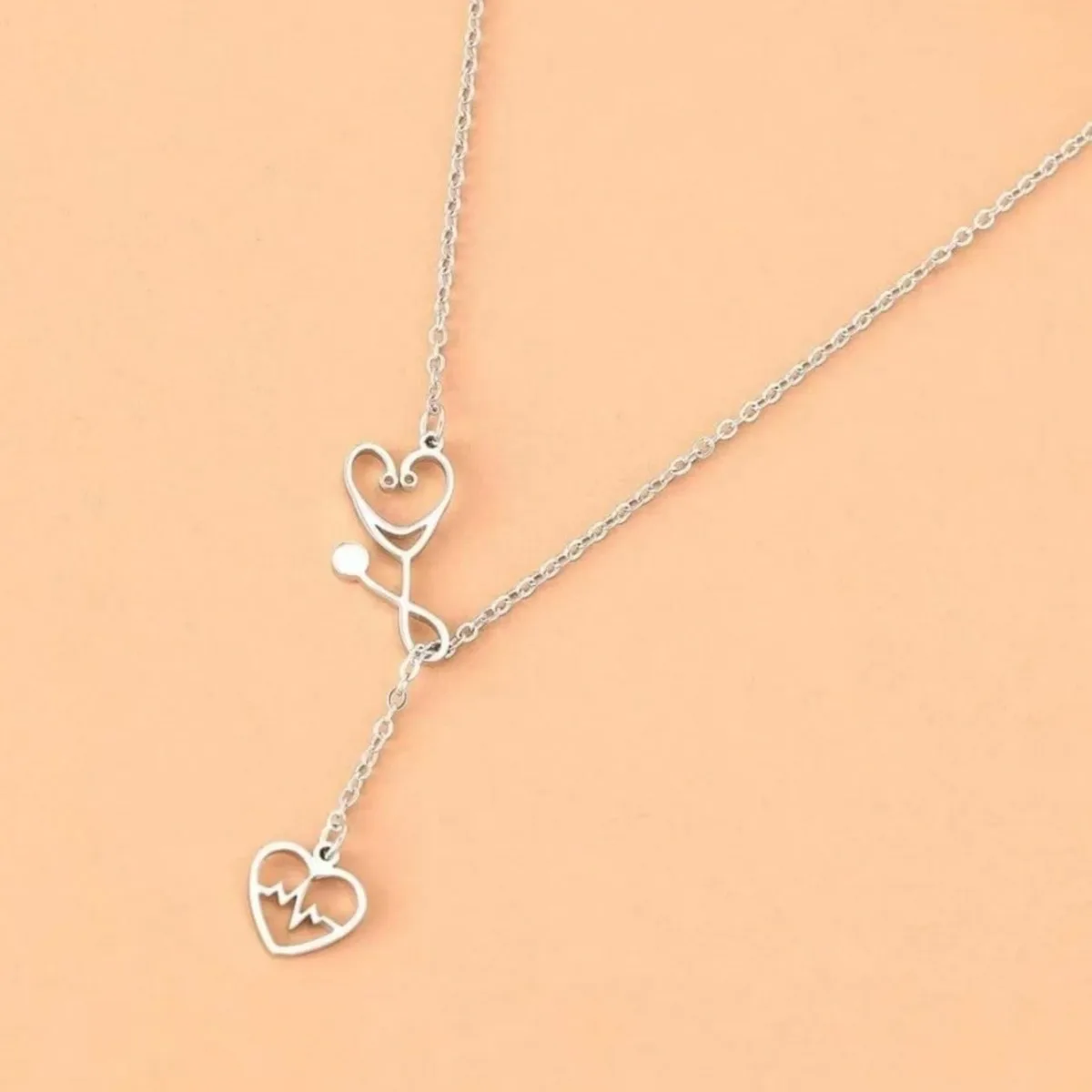 Simple Style Heart Shape 304 Stainless Steel Women's Pendant Necklace display picture 1
