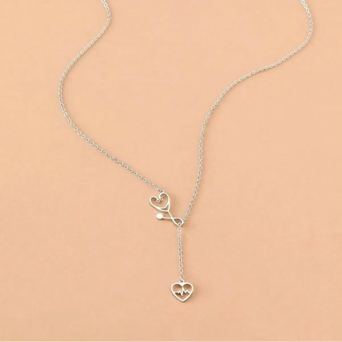 Simple Style Heart Shape 304 Stainless Steel Women's Pendant Necklace display picture 3