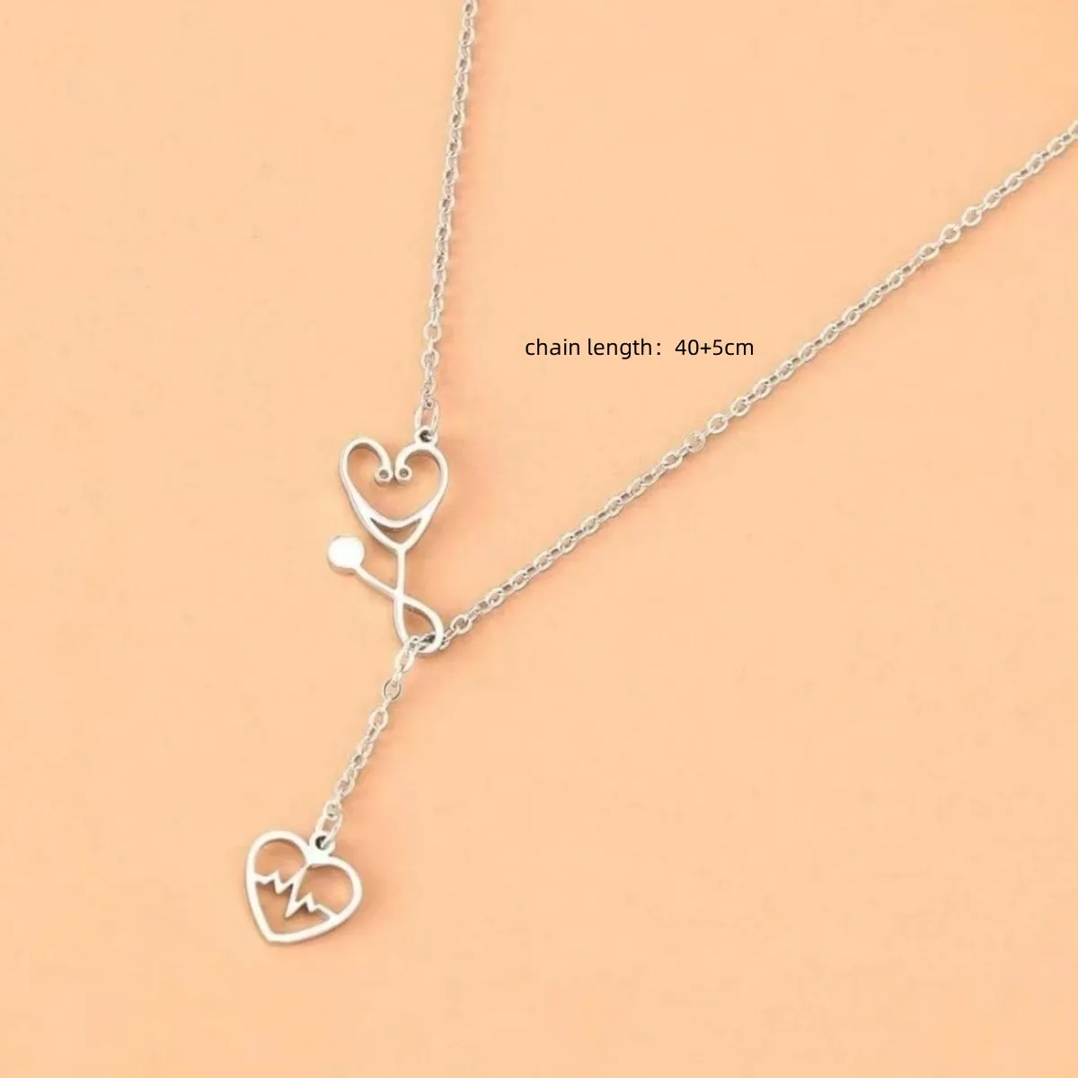 Simple Style Heart Shape 304 Stainless Steel Women's Pendant Necklace display picture 2