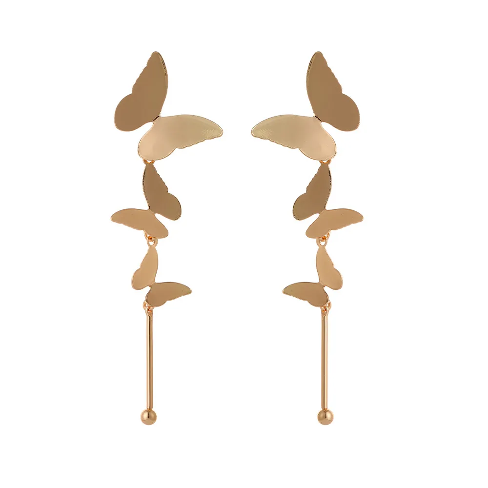 1 Pair Retro Classic Style Butterfly Plating Iron Drop Earrings display picture 4