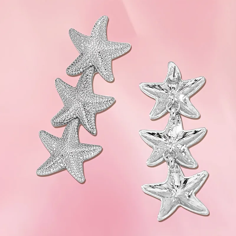 1 Pair Vacation Marine Style Starfish Zinc Alloy Drop Earrings display picture 3