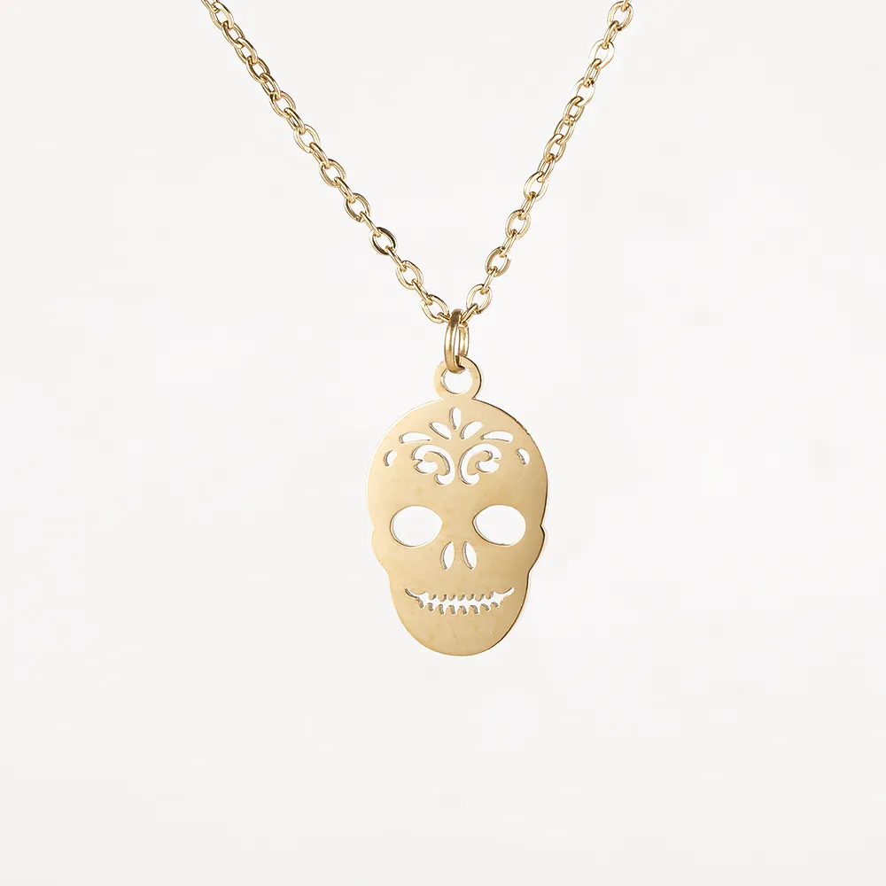 Simple Style Classic Style Geometric Letter Flower 304 Stainless Steel Women's Pendant Necklace display picture 3