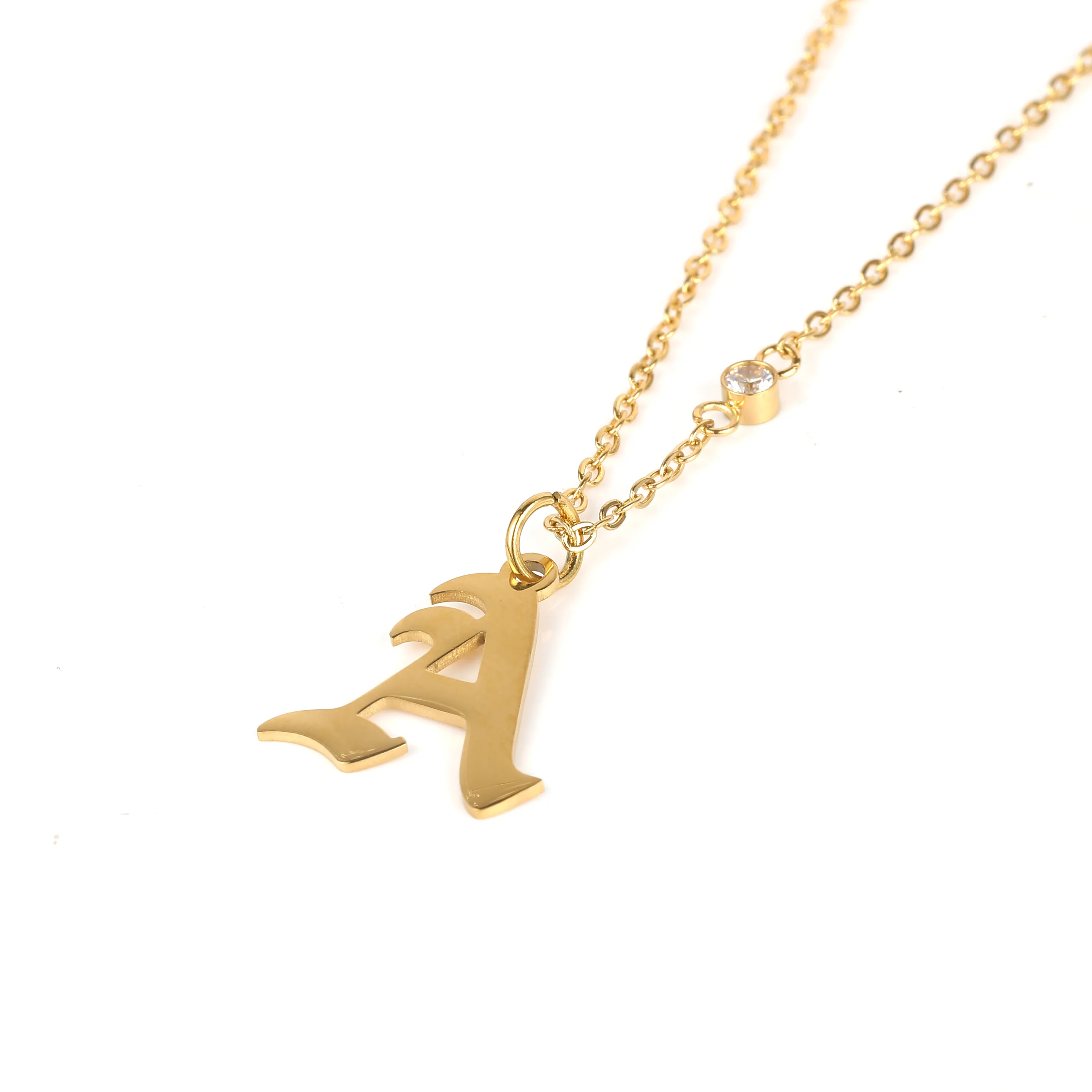 Simple Style Classic Style Geometric Letter Flower 304 Stainless Steel Women's Pendant Necklace display picture 15
