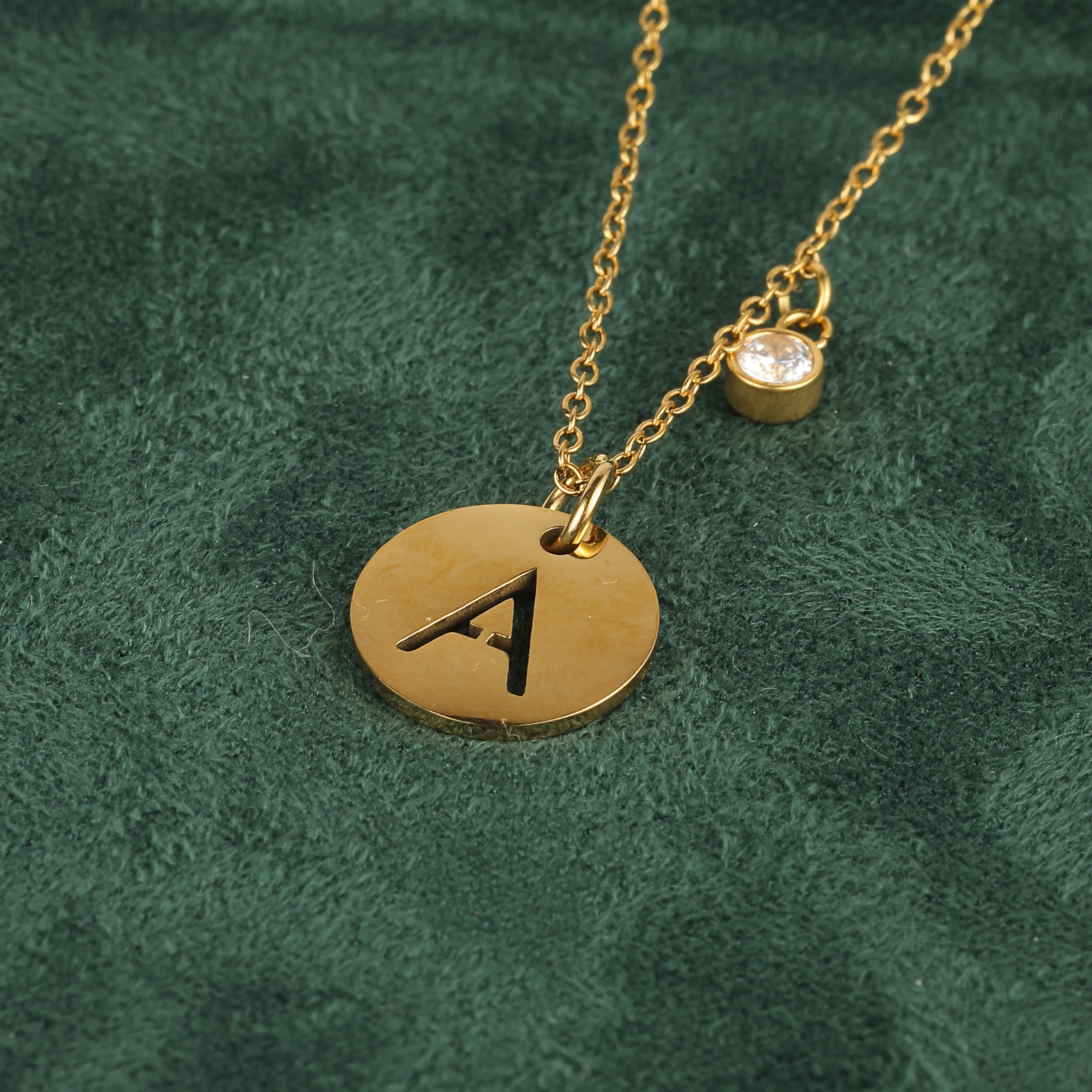 Simple Style Classic Style Geometric Letter Flower 304 Stainless Steel Women's Pendant Necklace display picture 19