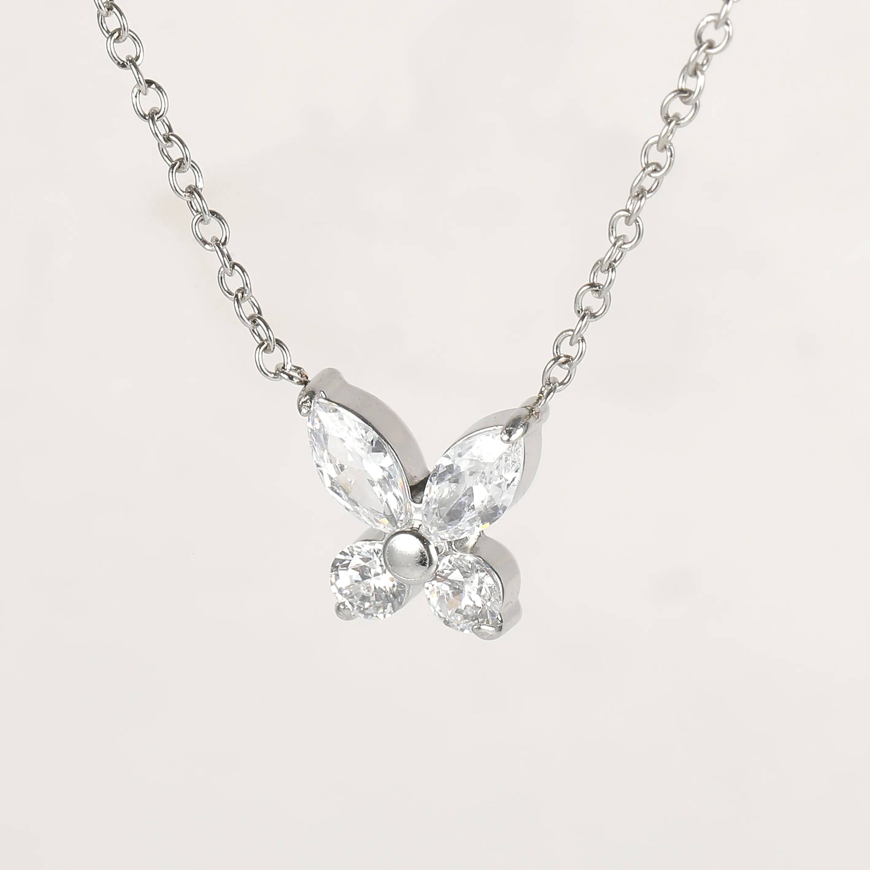 Simple Style Classic Style Geometric Letter Flower 304 Stainless Steel Women's Pendant Necklace display picture 73
