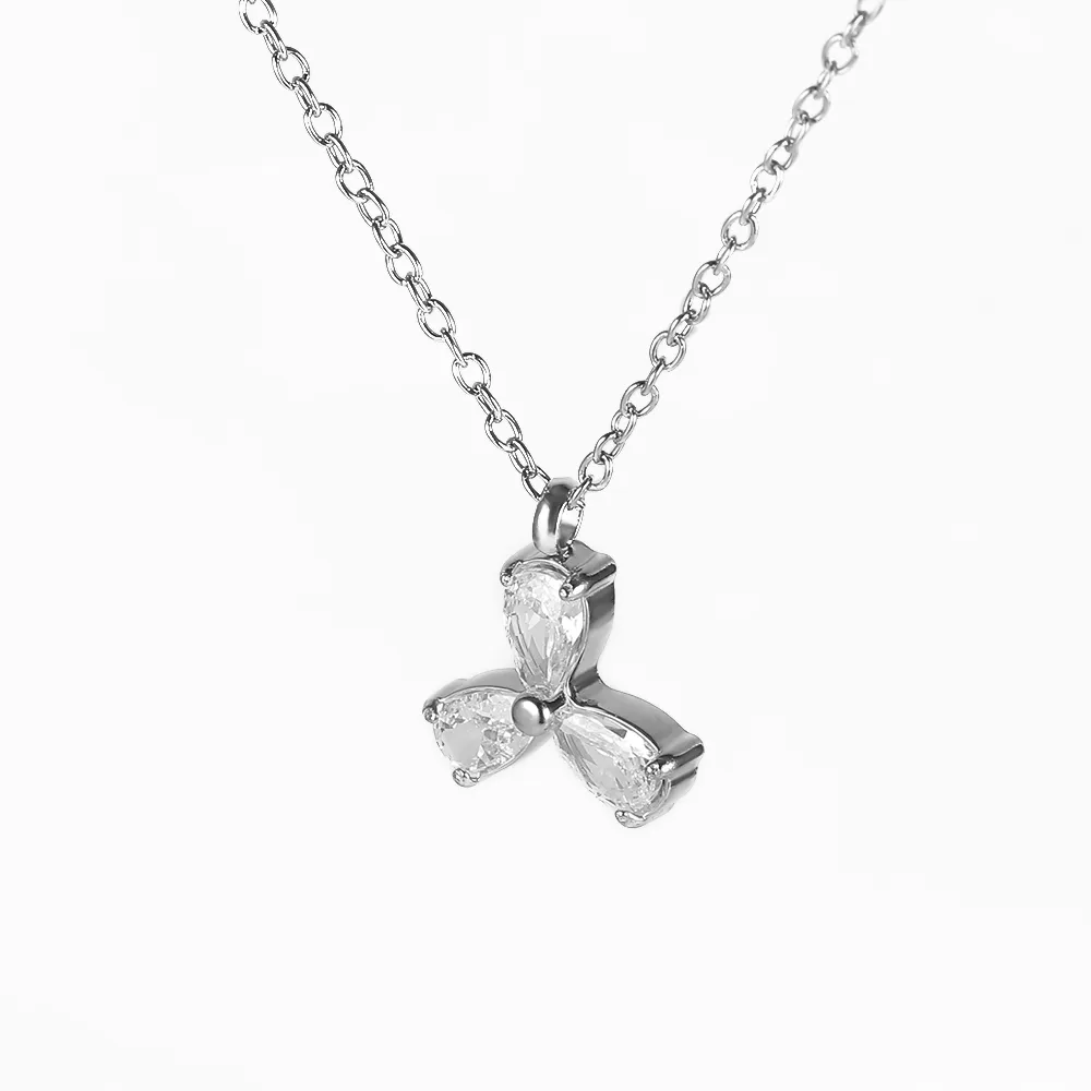 Simple Style Classic Style Geometric Letter Flower 304 Stainless Steel Women's Pendant Necklace display picture 115