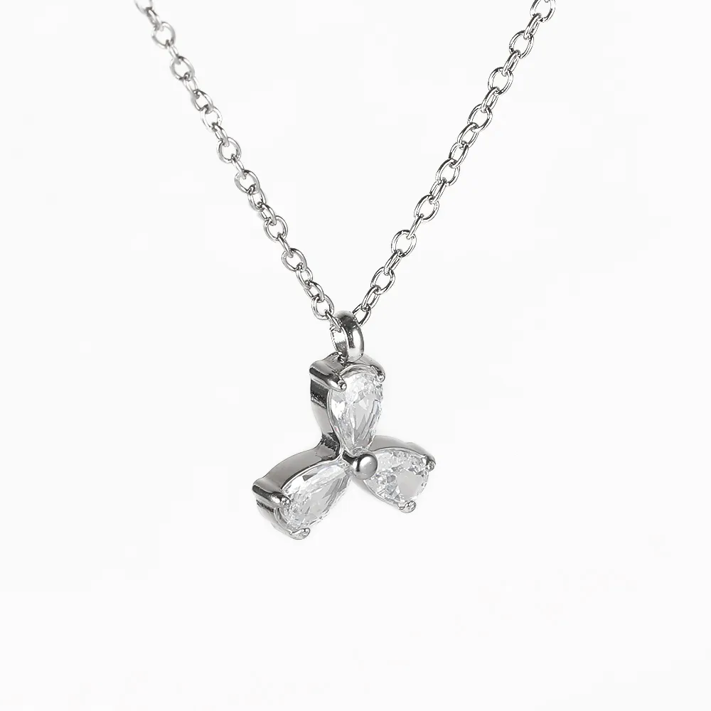 Simple Style Classic Style Geometric Letter Flower 304 Stainless Steel Women's Pendant Necklace display picture 116