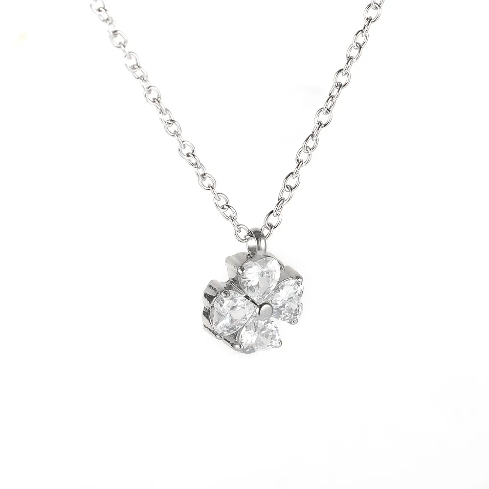 Simple Style Classic Style Geometric Letter Flower 304 Stainless Steel Women's Pendant Necklace display picture 129