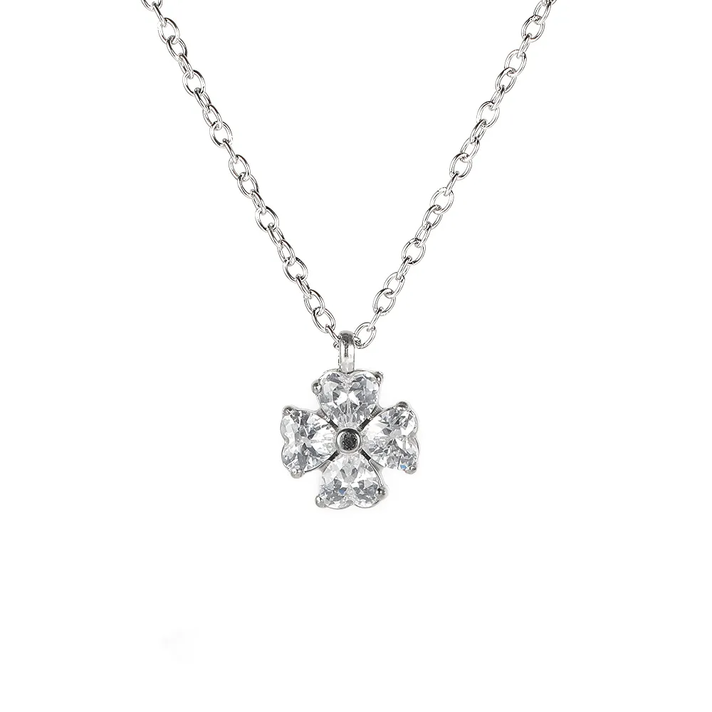 Simple Style Classic Style Geometric Letter Flower 304 Stainless Steel Women's Pendant Necklace display picture 130