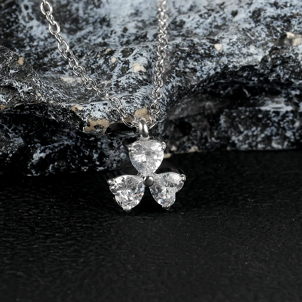 Simple Style Classic Style Geometric Letter Flower 304 Stainless Steel Women's Pendant Necklace display picture 131