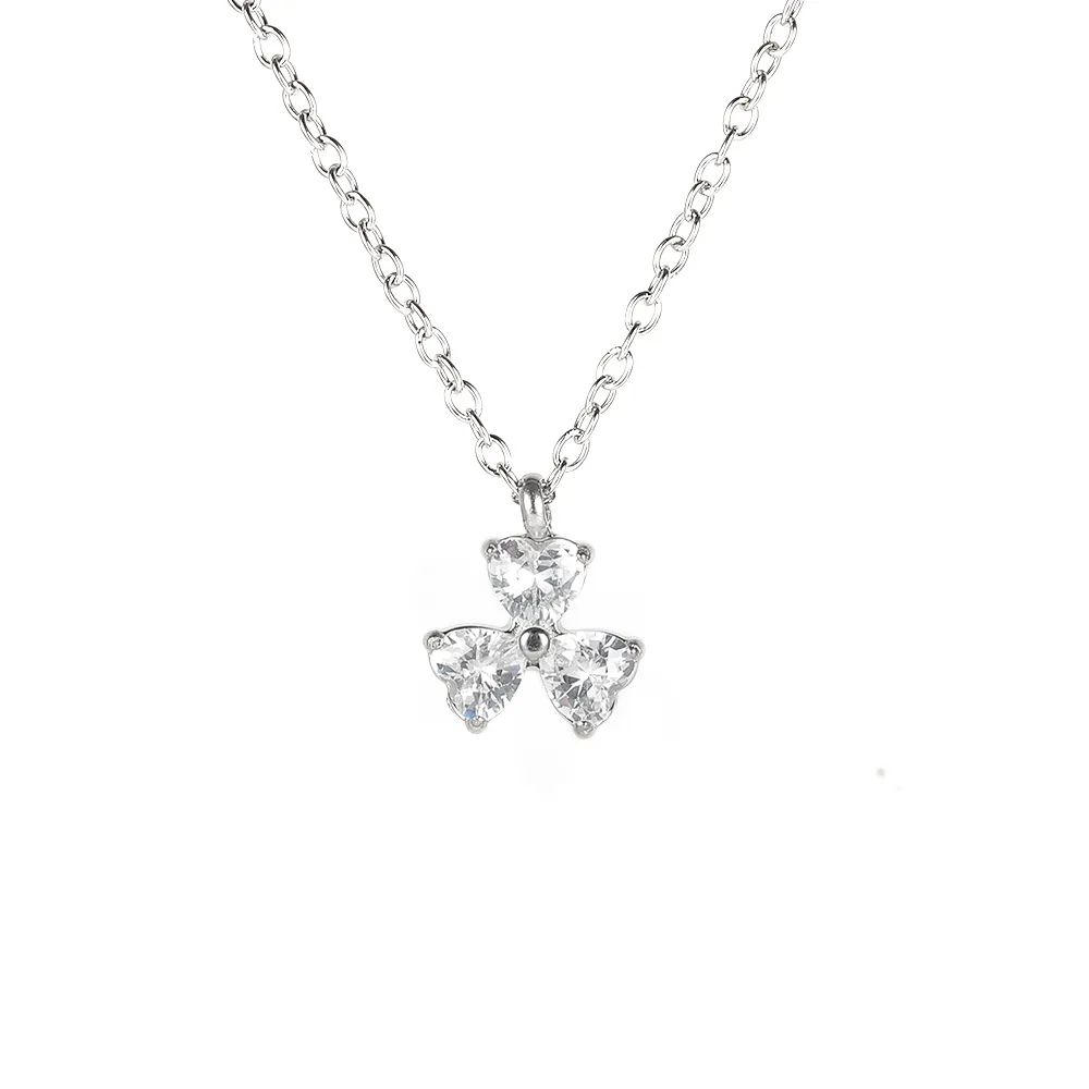 Simple Style Classic Style Geometric Letter Flower 304 Stainless Steel Women's Pendant Necklace display picture 132