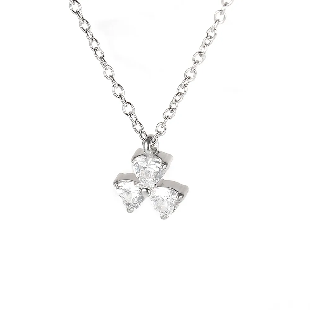 Simple Style Classic Style Geometric Letter Flower 304 Stainless Steel Women's Pendant Necklace display picture 133